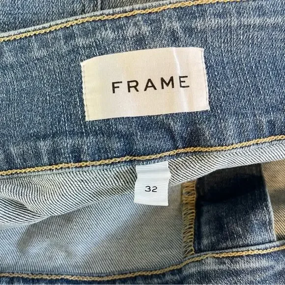 Frame blue Le Hardy wide leg high waisted trouser jeans 32 - Picture 5 of 7